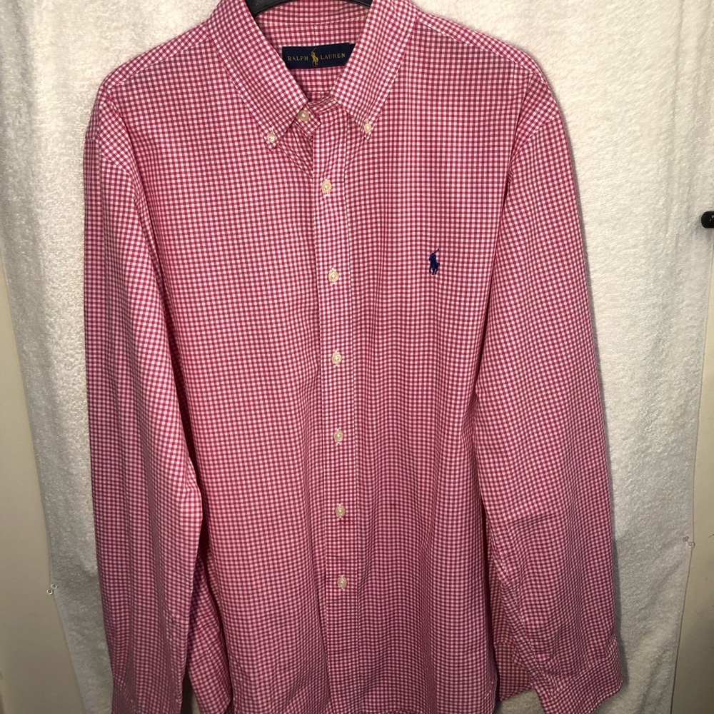 Ralph Lauren Checkered Red Button-up